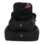 Fotelik samochodowy dla psa z poduchami czarny wodoodporny 