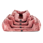 Różowy pokrowiec na legowisko klasyczne z bokami