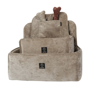 Fotelik samochodowy dla psa piankowy beżowy