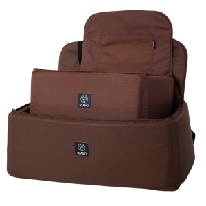 Fotelik samochodowy dla psa piankowy brązowy wodoodporny 