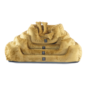 Złoty pokrowiec na legowisko klasyczne z bokami 