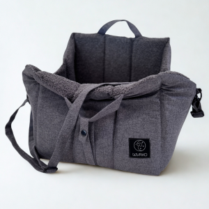 Torba i fotelik do noszenia psa ciemno szara